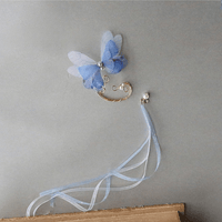 Thumbnail for Elegant Layered Butterfly Pearl Long Chain Ribbon Elf Ear Cuff Wrap Earring - ArtGalleryZen