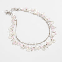 Thumbnail for Elegant Layered Pearl Heart Glass Bead Trouser Chain - ArtGalleryZen