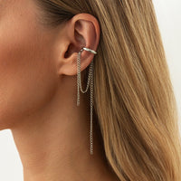 Thumbnail for Elegant Long Chain Tassel Ear Cuff Earring - ArtGalleryZen