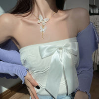 Thumbnail for Elegant Meshed Butterfly Chain Necklace - ArtGalleryZen
