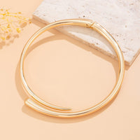 Thumbnail for Elegant Minimalist Gold Silver Tone Open Collar Necklace - ArtGalleryZen