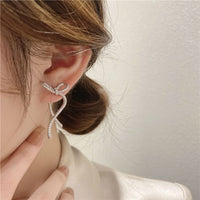 Thumbnail for Elegant Rhinestone Inlaid Bowknot Earrings - ArtGalleryZen