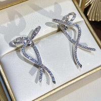 Thumbnail for Elegant Rhinestone Inlaid Bowknot Earrings - ArtGalleryZen