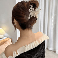 Thumbnail for Elegant Rhinestone Pearl Inlaid Butterfly Chignon Claw Clip Hair Clip - ArtGalleryZen