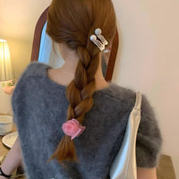 Thumbnail for Elegant Rose Flower Hair Claw - ArtGalleryZen