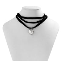Thumbnail for Elegant Velet Orb Pendant Chocker Necklace - ArtGalleryZen