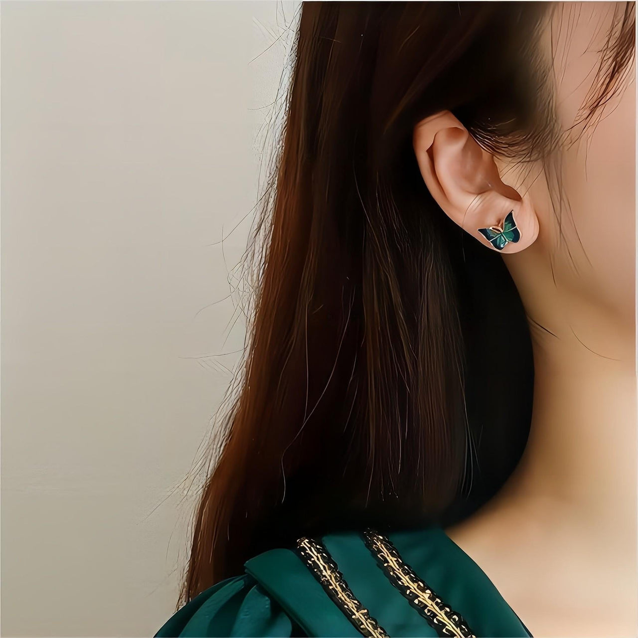 Enamel Butterfly Earrings - ArtGalleryZen