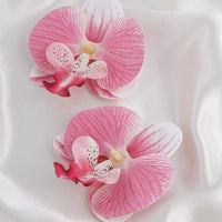 Thumbnail for Exaggerated Butterfly Orchid Flower Stud Earrings - ArtGalleryZen
