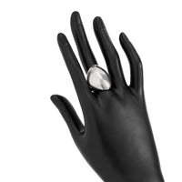 Thumbnail for Exaggerated Chunky Gold Silver Tone Glossy Ring - ArtGalleryZen