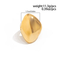 Thumbnail for Exaggerated Chunky Gold Silver Tone Glossy Ring - ArtGalleryZen