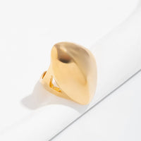Thumbnail for Exaggerated Chunky Gold Silver Tone Glossy Ring - ArtGalleryZen