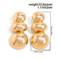 Thumbnail for Exaggerated Circular Oval Splicing Stud Earrings - ArtGalleryZen