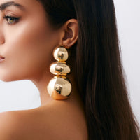 Thumbnail for Exaggerated Circular Oval Splicing Stud Earrings - ArtGalleryZen