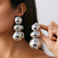 Thumbnail for Exaggerated Circular Oval Splicing Stud Earrings - ArtGalleryZen