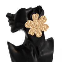 Thumbnail for Exaggerated Gold Silver Plated Flower Earrings - ArtGalleryZen