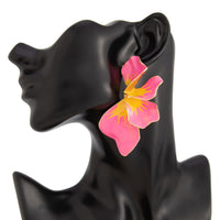 Thumbnail for Exaggerated Gradient Enamel Flower Petal Stud Earrings - ArtGalleryZen