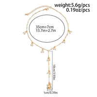 Thumbnail for French Style Pearl Tassel Bone Chain Y Necklace - ArtGalleryZen