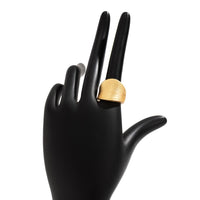 Thumbnail for French Style Round Pleated Metallic Open Ring - ArtGalleryZen