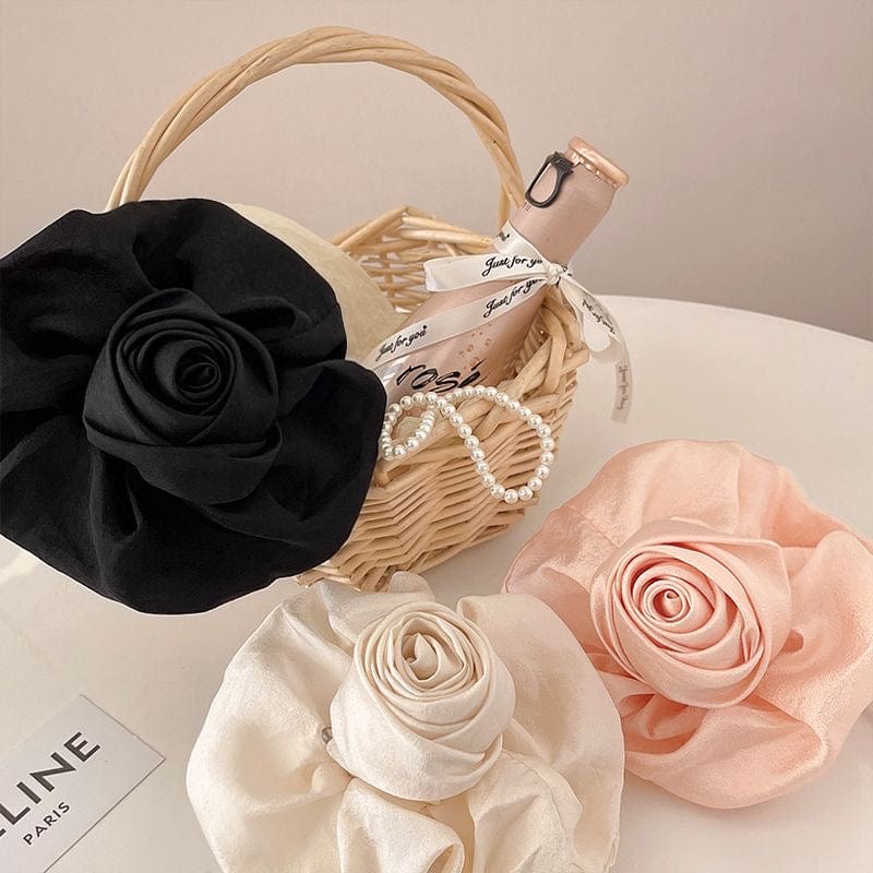 French Temperament Rose Flower Hair Claw Clip - ArtGalleryZen