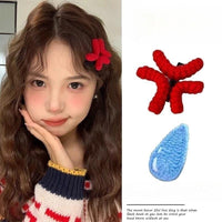 Thumbnail for Funny Angry Sweating Water Drop Knitted Hair Clip - ArtGalleryZen