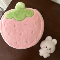 Thumbnail for Furry Strawberry Makeup Bag Portable Travel Large Capacity Storage Bag - ArtGalleryZen