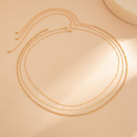 Thumbnail for Geometric 3pcs Figaro Saturn Belly Chain Set - ArtGalleryZen
