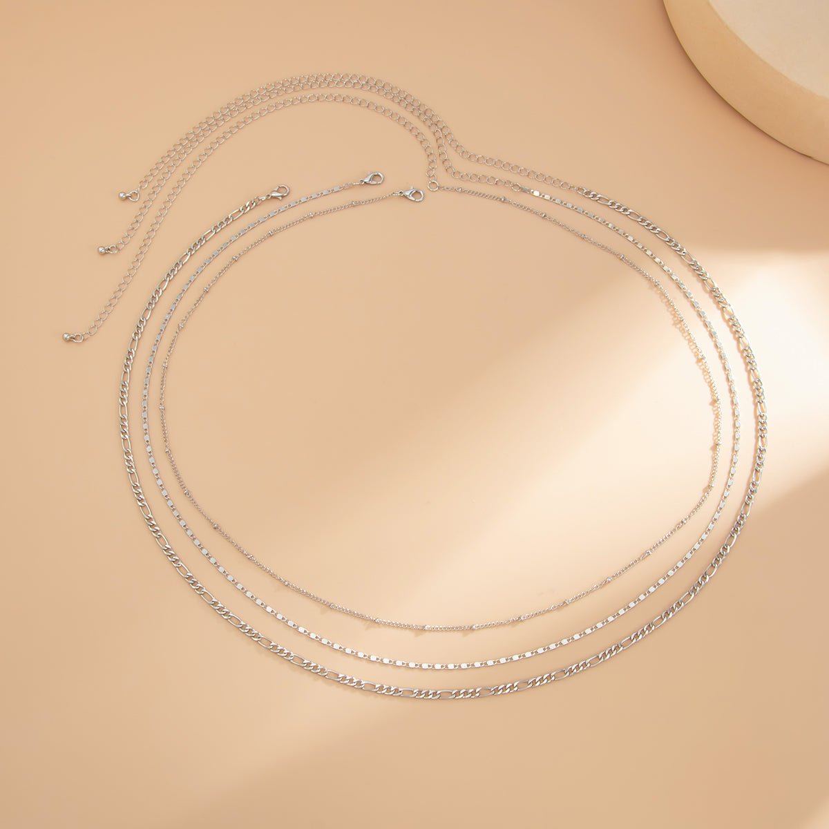 Geometric 3pcs Figaro Saturn Belly Chain Set - ArtGalleryZen