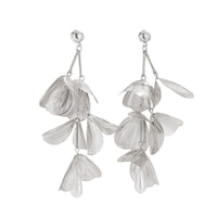 Thumbnail for Geometric Abstract Chunky Dangling Floral Pearl Earrings - ArtGalleryZen