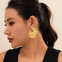 Thumbnail for Geometric Double Layer Fan Shaped Earrings - ArtGalleryZen
