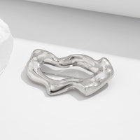 Thumbnail for Geometric Abstract Flow Water Pin Brooch - ArtGalleryZen