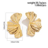 Thumbnail for Geometric Abstract Lotus Leaf Earrings - ArtGalleryZen