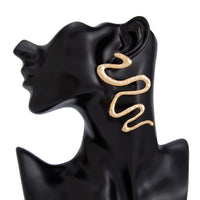 Thumbnail for Geometric Abstract Snake Earrings - ArtGalleryZen