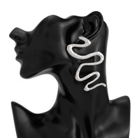 Thumbnail for Geometric Abstract Snake Earrings - ArtGalleryZen