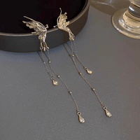 Thumbnail for Geometric Angel Wings Butterfly Dangle Earrings - ArtGalleryZen