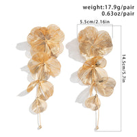 Thumbnail for Geometric Chunky Abstract Floral Tassel Earrings - ArtGalleryZen