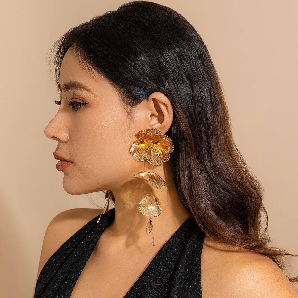 Geometric Chunky Abstract Floral Tassel Earrings - ArtGalleryZen
