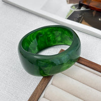 Thumbnail for Geometric Chunky Gradient Resin Bangle Bracelet - ArtGalleryZen