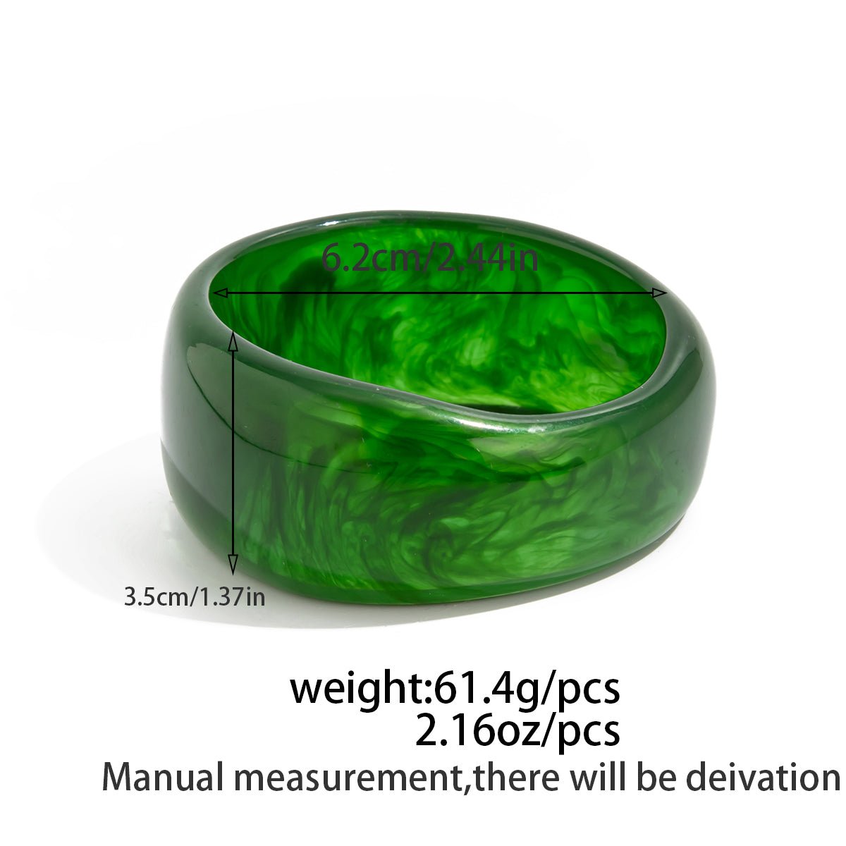 Geometric Chunky Gradient Resin Bangle Bracelet - ArtGalleryZen