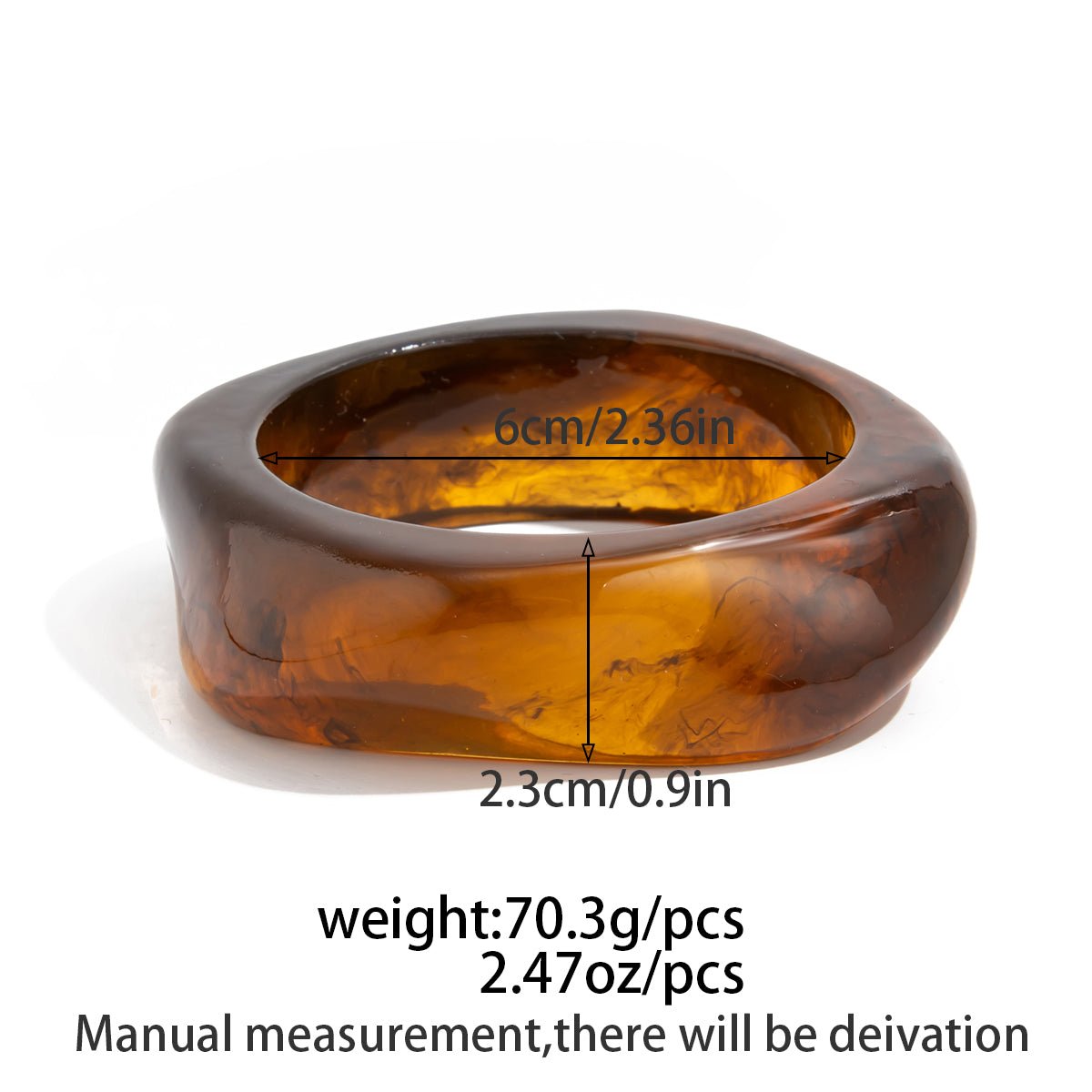 Geometric Chunky Gradient Resin Bangle Bracelet - ArtGalleryZen