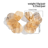 Thumbnail for Geometric Chunky Hollow Ginkgo Leaf Earrings - ArtGalleryZen