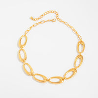 Thumbnail for Geometric Chunky Hoop Cable Chain Choker Necklace Bracelet - ArtGalleryZen