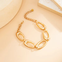 Thumbnail for Geometric Chunky Hoop Cable Chain Choker Necklace Bracelet - ArtGalleryZen