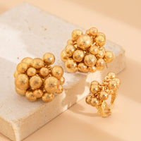 Thumbnail for Geometric Chunky Irregular Beads Earrings Ring Set - ArtGalleryZen