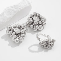 Thumbnail for Geometric Chunky Irregular Beads Earrings Ring Set - ArtGalleryZen