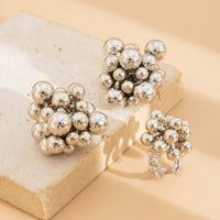 Thumbnail for Geometric Chunky Irregular Beads Earrings Ring Set - ArtGalleryZen