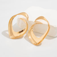 Thumbnail for Geometric Chunky Irregular Curl Stud Earrings - ArtGalleryZen