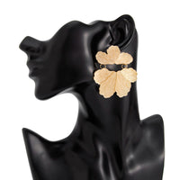 Thumbnail for Geometric Chunky Petal Dangle Flower Earrings - ArtGalleryZen