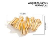 Thumbnail for Geometric Chunky Pleated Irregular Pattern Hair Clip - ArtGalleryZen