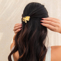 Thumbnail for Geometric Chunky Pleated Irregular Pattern Hair Clip - ArtGalleryZen
