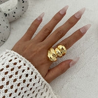 Thumbnail for Geometric Chunky Waterdrop Ring - ArtGalleryZen
